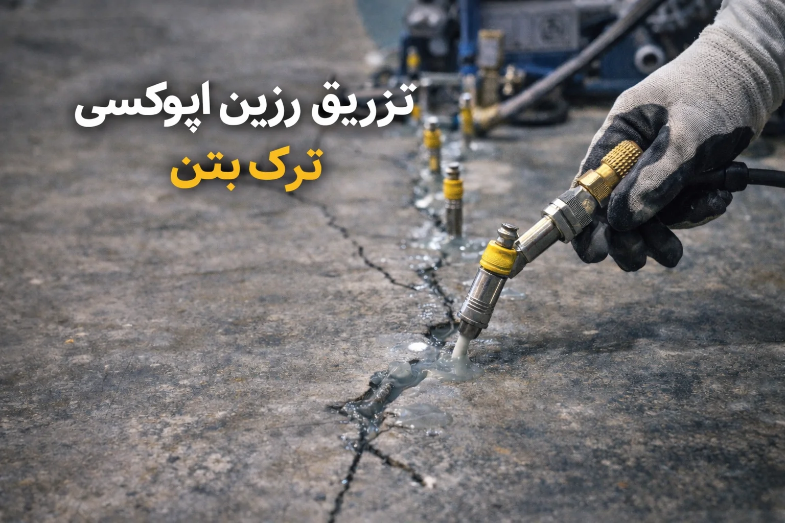 تزریق رزین اپوکسی در ترک بتن